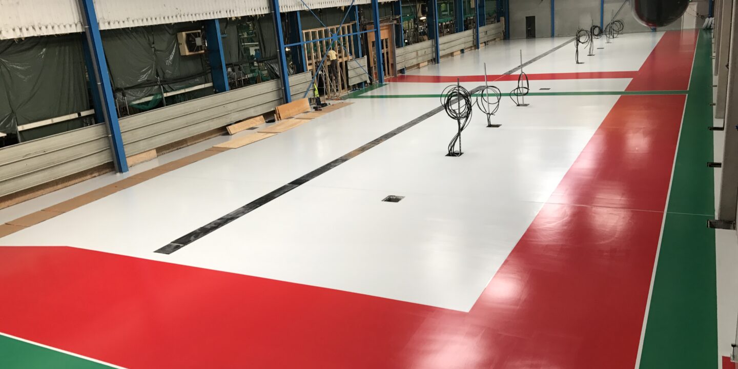 Résine sol intérieur industrie, marquage peinture