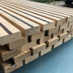 résine antidérapante sur lames de bois, terrasse