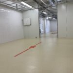 Revêtement de sol lingerie cuisine étanchéité métacrylathe Flowfast Flowcrete