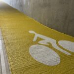 Marquage au sol extérieur mobilité douce