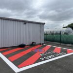 Marquage au sol de sécurité incendie industrie