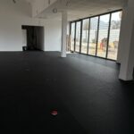 sol acoustique revêtement souple tapis caoutchouc résine polyurethane décoratif