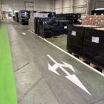 Marquage au sol stockage industrie signalisation